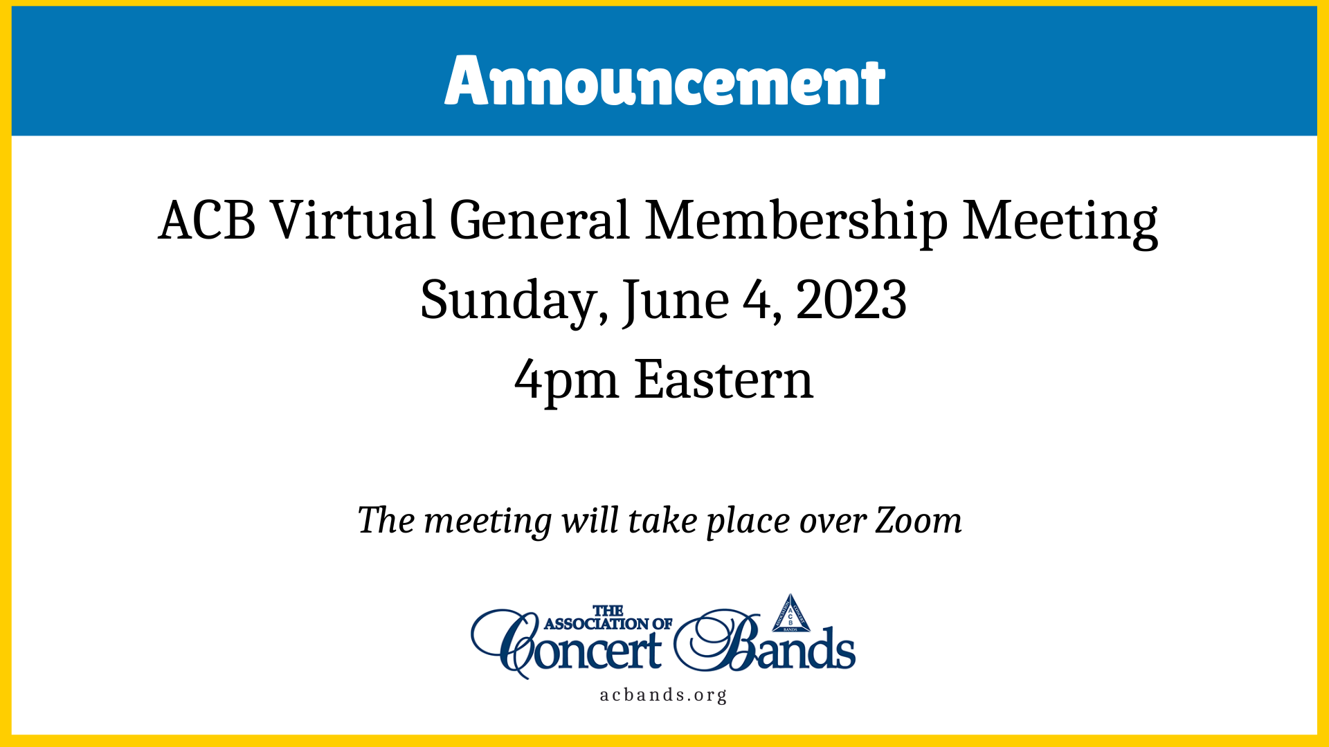 Membership Meeting for 2023