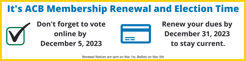 Renew your Dues and Vote